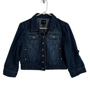 Highway Jeans Kids Dark Wash Denim Jacket Size L JD730850DJ-A Roll Tab Sleeve